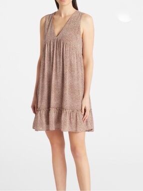 Stitch Fix Kaileigh Audrina Tiered Ruffle detail dress - brown size large NWT